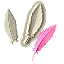 2pcs Feather Silicone Mold Fondant Mold Cake Decorating Tools Chocolate Mould OZ