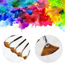 9Pcs Fan Shape Brush Pen Painting Set Nylon Hair Acrylic Watercolor Art Supplies