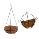 Garden Hanging Baskets 12'' Traditional Style with Coco-liner, Pack of 2, Round