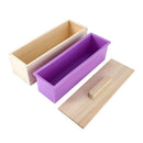 Rectangular Wooden Soap Mold With Silicone Liner Cover Loaf Soap Mold Tool