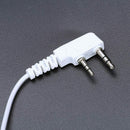 White Headset Earphone Universal 2 Pin Mic Ptt Covert Acoustic Tube In-Ear
