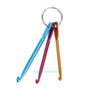3pcs Hot Mixed Aluminum Knit Needle Crochet Hook Needle Keychain Keyring Craft