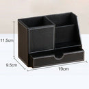 1Pcs PU Leather Multi-Function Desk Stationery Organizer Storage Box Pen/Pe U1N8