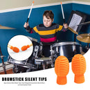 Drumstick Silent Tips Cover Oval Shaped Drum Stick Mute Percussion Musical