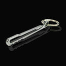 Titanium Alloy Outdoor Hanging Buckle Hook Keychain Quickdraw Key Ring-, ED R3M0