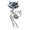 Abalone Shell Crystal Brooch Pin Wedding Bridal Bouquet Animal Brooch Jewe %o