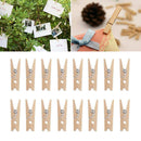 100PCS Clothes Photo Paper Peg Natural Wooden  Mini Clothespin Home Craft laps