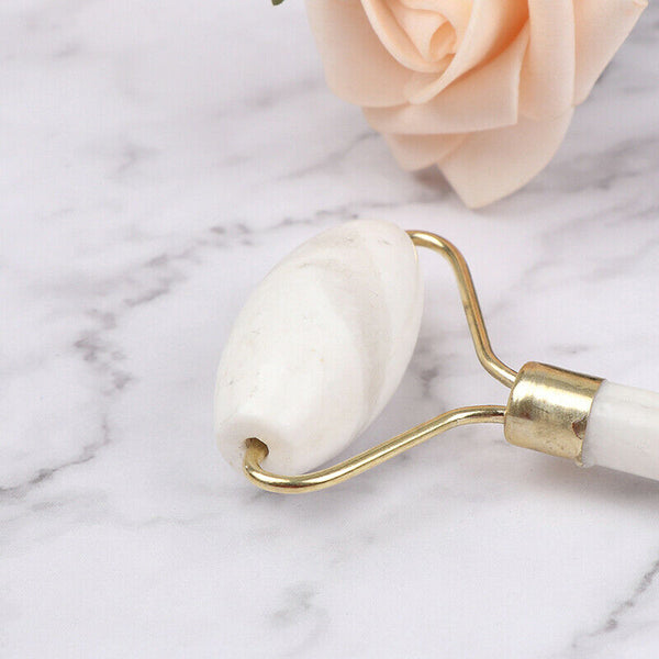 Ladies Natural Rose Quartz Facial Neck Body Jade Stone Roller Face Massage T Nw