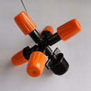 5-Head Cross Micro Sprinkler Garden Irrigation Mist Fog Nozzle Spray Watering