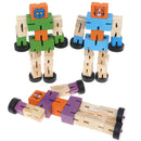 Wooden Transformation Robot Kids Educational Learning Intelligence  ME