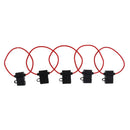 5pcs 16AWG Car Inline Blade Fuse Holder Waterproof Cap Circuit Protection