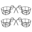 4pc Metal Iron Planter for Railing Fence Balcony Garden Home Decor Flower Holder