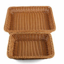 1X(Bread Basket 2Pcs Rectangle Imitation Rattan Woven Storage Basket For Fr