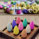 45xNatural Bullet Sandalwood Fragrance Incense Backflow Cones Tower Buddhism lia