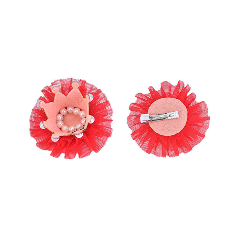 Dog Cat Pet Hair Clip Cute Lace Princess Crown Birthday Decoration Pet SupplieOZ