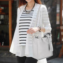 4pcs/Set Lichi Leather Tassels Women Tote Shoulder Clutch Card Bags (Grey)