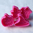 4x Halloween Plunger Mold Chocolate Cake Biscuits Cookies Fondant Moulds