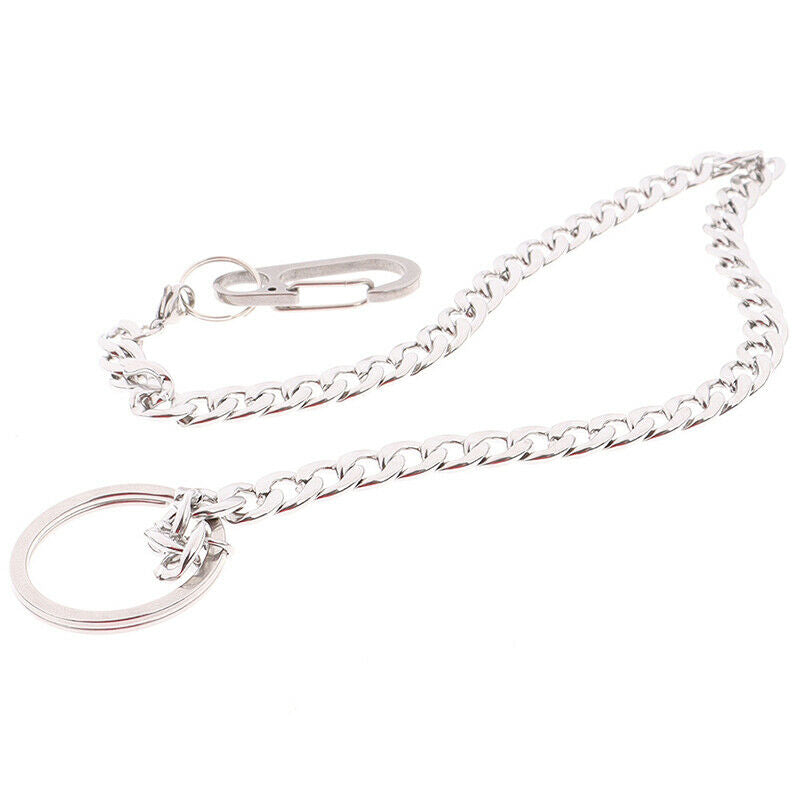 Keychain Anti-lost Long Chain Key Ring Metal Car Key Chain Bag Charms Pendan@