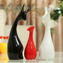 Nordic modern ceramic crafts Decoration / ornaments ...(Matte - deer Family G9Z2