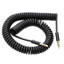3.5mm Male to Male M/M Audio Stereo Aux Spring Cable Converter