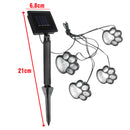 Solar Powered Animal Paw Prints LED Light Path Landscape Lamp Outdoor Garden