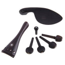 Ebony Wood 4/4 Violin Accessories Chinrest + Endpin +Tuners+Tailpiece+Peg