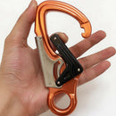 Outdoor Rock Climbing Auto Locking Carabiner Clip 25KN Double Action Buckle with