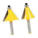 30 Degree & 22.5 Degree Chamfer Edge Forming Router Bit - 1/4" Shank