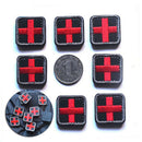 outdoor survival first aid pvc redcross hook loop fastener badge patch 2.5cm!j