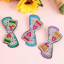 3pcs Bow Love DIY Full Drill Diamond Painting Hair Clip Women Girl Hairpin