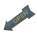 Arrow Cast Iron Metal Gate OPEN Exit Indication Sign Wall Plate Art Poster 8