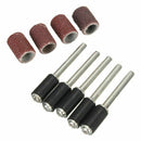 92Pcs 1/4 inch Sanding Bands Drums Sleeves 60 120 240 320 Grits + 5 Mandrel O9C8