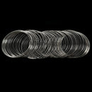 100Loops Memory Beading Wire for Bracelet 50mm-55mm(2 inch-2 1/8 inch) Dia J1Y3