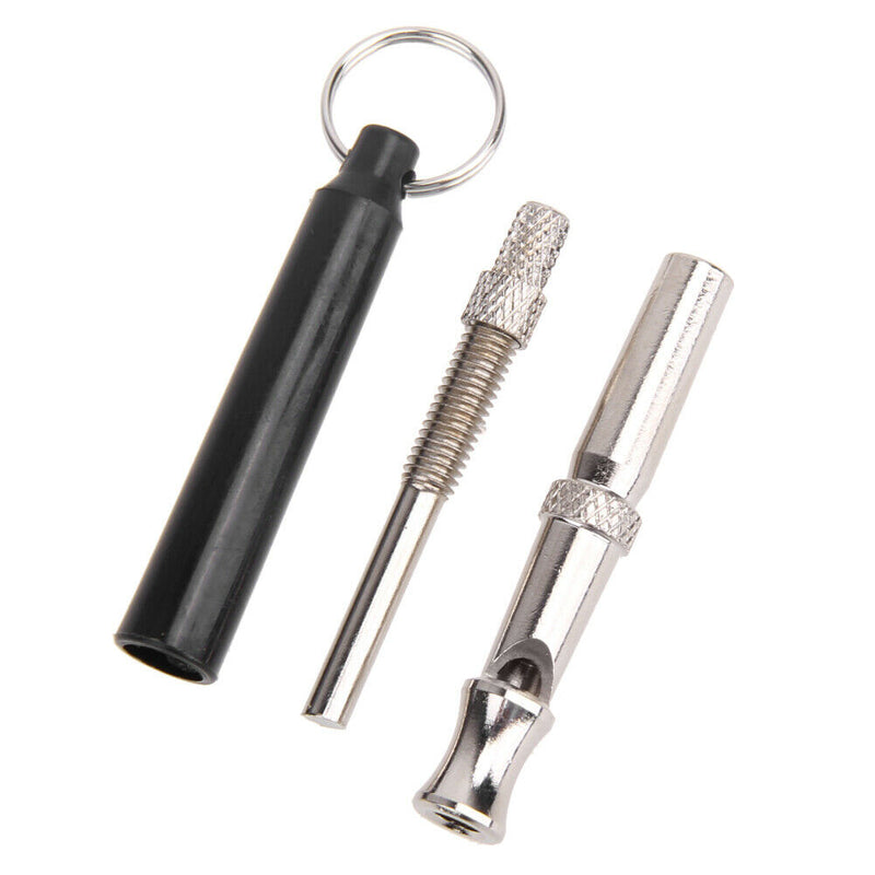 Two-tone Ultrasonic Flute Dog Whistle Keychain for Pet Training