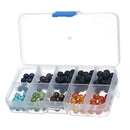 130 Pcs Round Loose Beads Mixed Energy Stone Power for Jewelry Making Craft