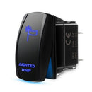 5Pin Boat Atv Rocker Switch On-Off Led Blue Light