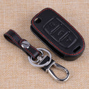 Black Leather Case Cover Holder Fit For VW Beetle Golf Jetta Remote Smart Key
