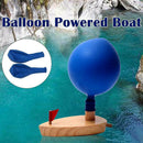 Children Bath Balloon Powered Boat Wooden Gifts Educational Toys Swimming K7K2