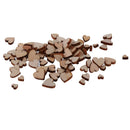100pcs Assorted Wooden Shape Heart Embellishments for Scrapbooking Crafts