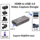 Mini HD 1080P HDMI to USB 3.0 Video Recorder Capture Card Adapter for Gaming