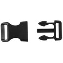 Plastic Backpack Quick Release Buckle 20mm Width 3 Pcs Black