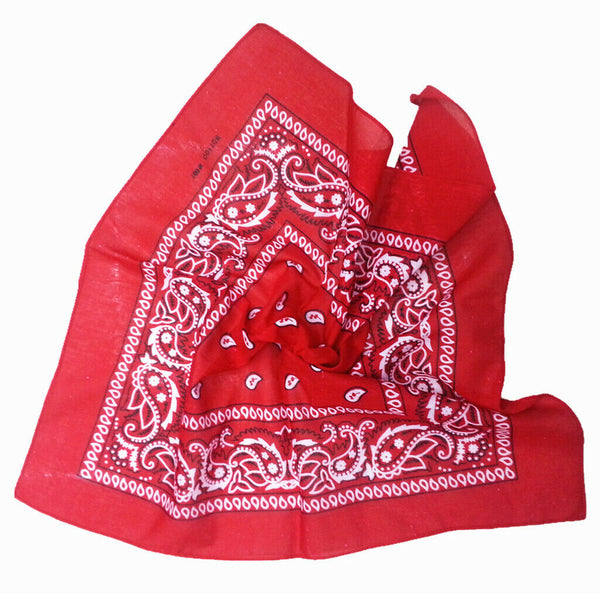 5pcs Unisex Cotton Double Sided Paisley Cowboy Bandana Head Wrap Headband