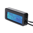 New Digital Car LCD Display Indoor Outdoor Thermometer 12V Vehicles Cable Sensor