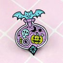 Pumpkin Ghost Badges Brooch Halloween Bat Bottle Backpack Pins Jewelry Gift