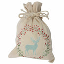 1 meter creamy-white Canvas creative Christmas Christmas deer pattern stora Q9U8