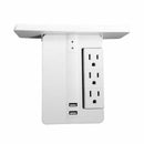 Multi Plugs Socket Shelf 8 Port Surge Protector 6 Wall USB Extenders 2 Outl X4Q3