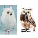 2Pcs Mini Artificial Owl, Furry Realistic Imitation Taxidermy Home Garden Desk