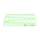 Plastic Circles Squares Hexagon Geometric Template Rulers Stencil Measure ToolLJ