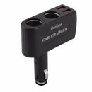 Quelima Qc3.0 Dual Usb Car Charger Supply Double Sockets Car Cigarette Ligh