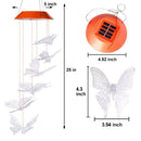 Wind Chime,Solar Lights Chimes,Butterfly Wind Chimes Led/Solar Wind Chime O